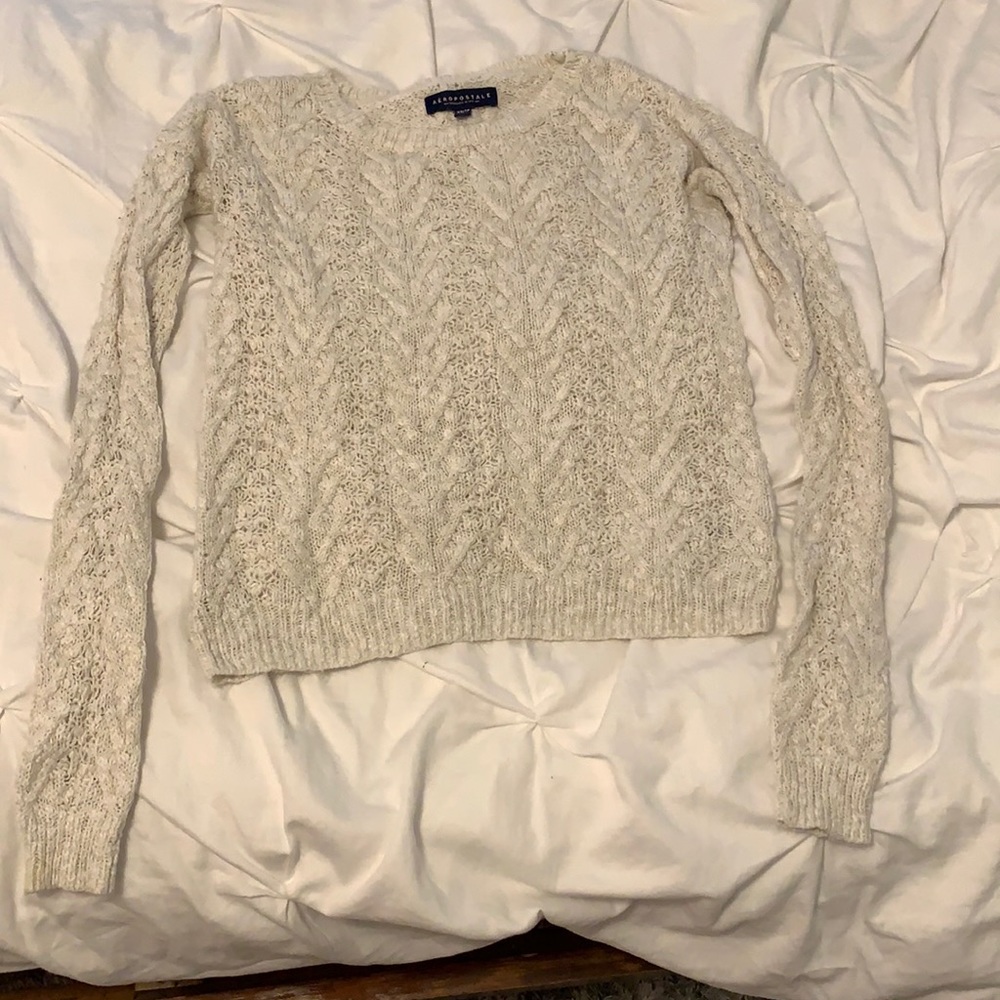 Aeropostale cream xsmall sweater